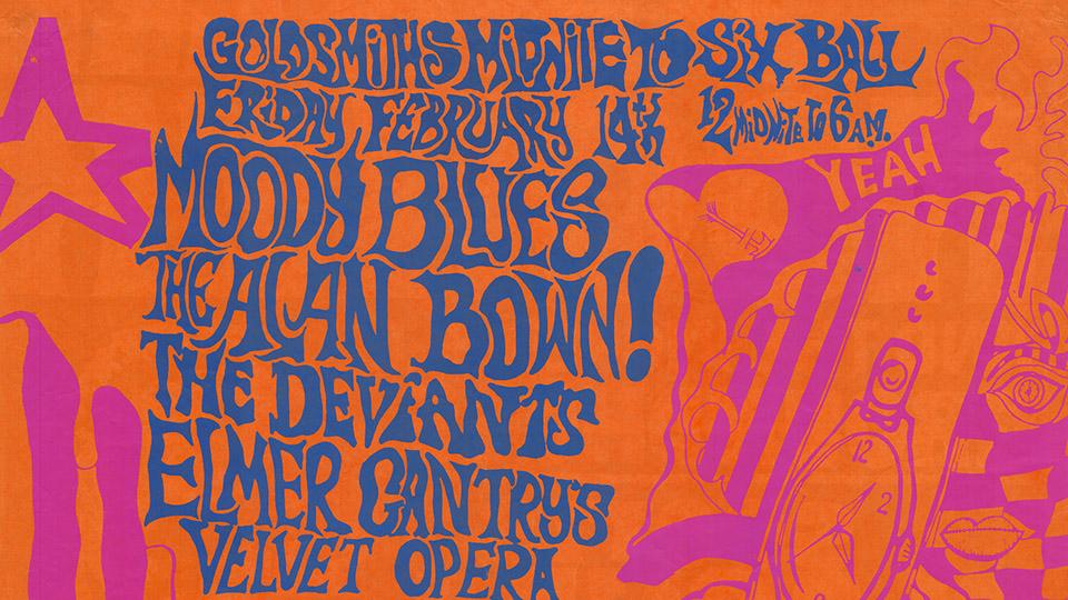 Psychedelic gig posters revisit '60s campus culture | Goldsmiths,  University of London