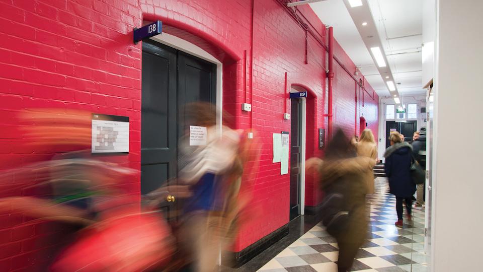 Corridors of the Richard Hoggart Building at Goldsmiths