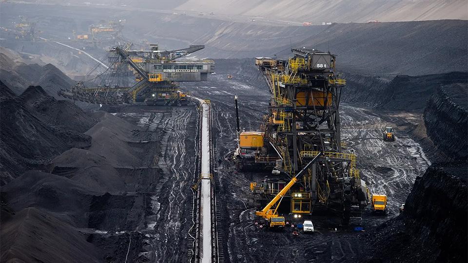 Open cast lignite mine in Germany