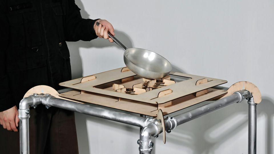 A prototype of how food could be prepared in the pop-up market