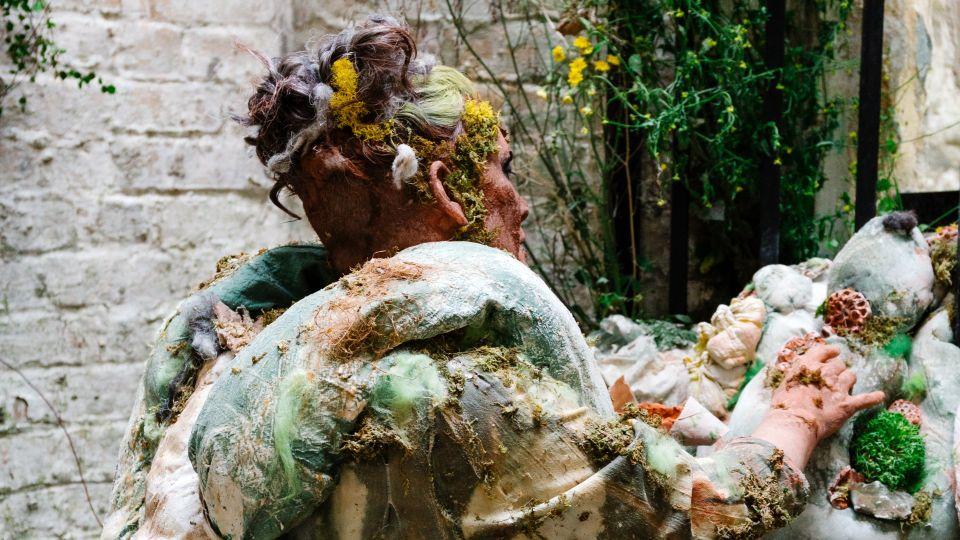 holos - a living sculpture growing amongst the ruins of the chapel