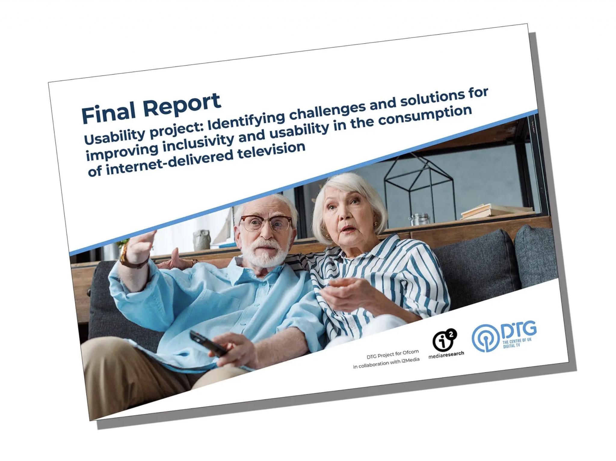 The front cover of the study,  Inclusivity and Visibility in Internet Delivered Television
