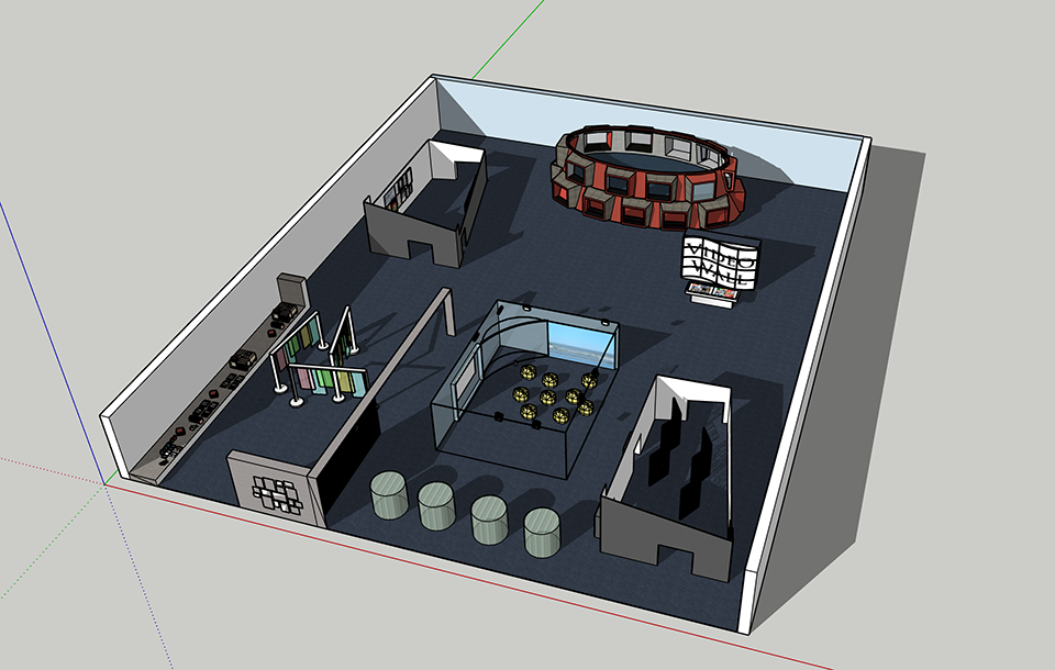 A picture of a virtual exhbition set up