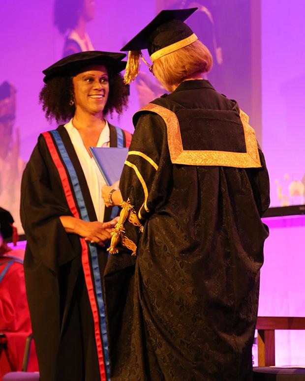 Bernardine Evaristo accepts her honorary degree