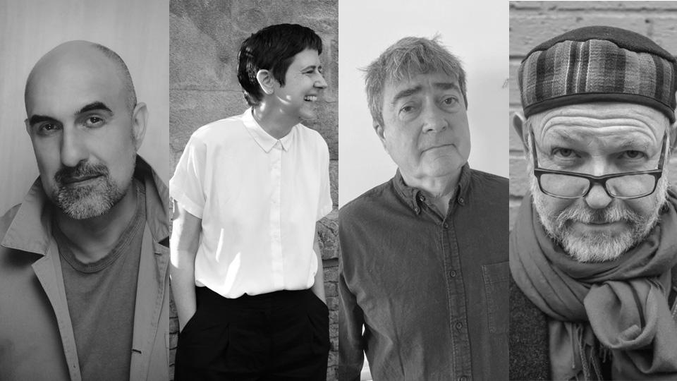 A composite image of four people