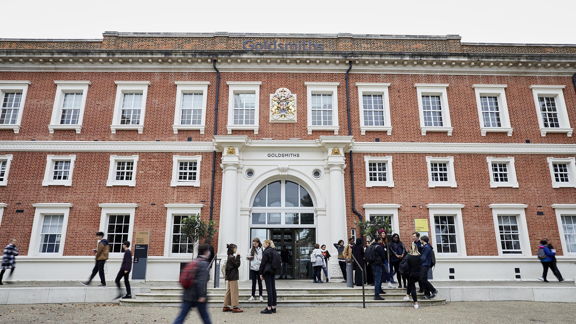 Outside the main entrance of the Richard Hoggart Building