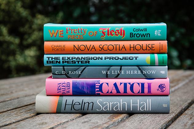 Stack of Goldsmiths Prize books