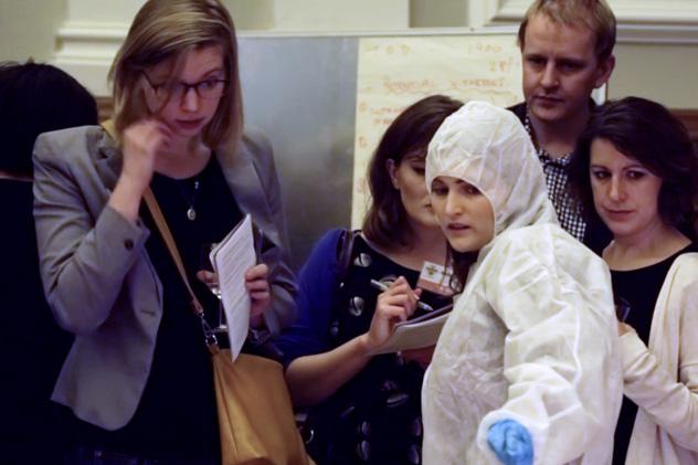 Attendees at a Forensic Psychology Unit immerse event get shown some evidence