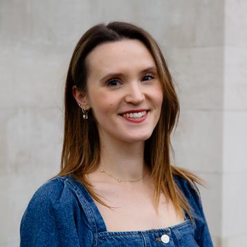 Close up of Imogen Adam smiling